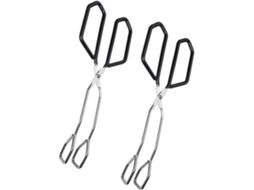 Conjunto De 2 Pinças Antiescaldantes Aboofan Em Aço Inoxidável, Modelo Longo, Versáteis Para Churrasco E Servir