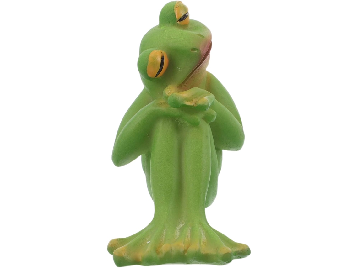 Estatuetas Decorativas De Sapos Verdes, Divertidas E Fofas, Escultura De Resina, Ornamento De Casa, Escritório E Gokoco