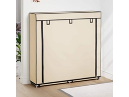 Vidaxl Sapateira Com Cobertura 115x28x110 Cm Tecido Cor Creme