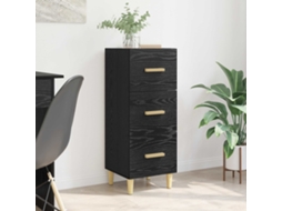 Vidaxl Buffet Carvalho Preto 34,5 X 34 X 90 Cm Madeira Processada