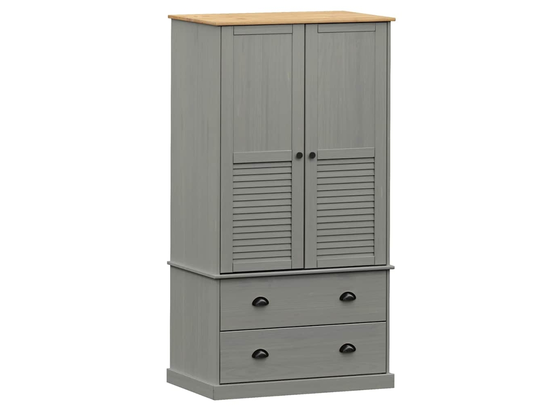 Conjunto 1 Wardrobe, Wardrobes Vidaxl Cinzeto Madeira De Pinho (n/a)