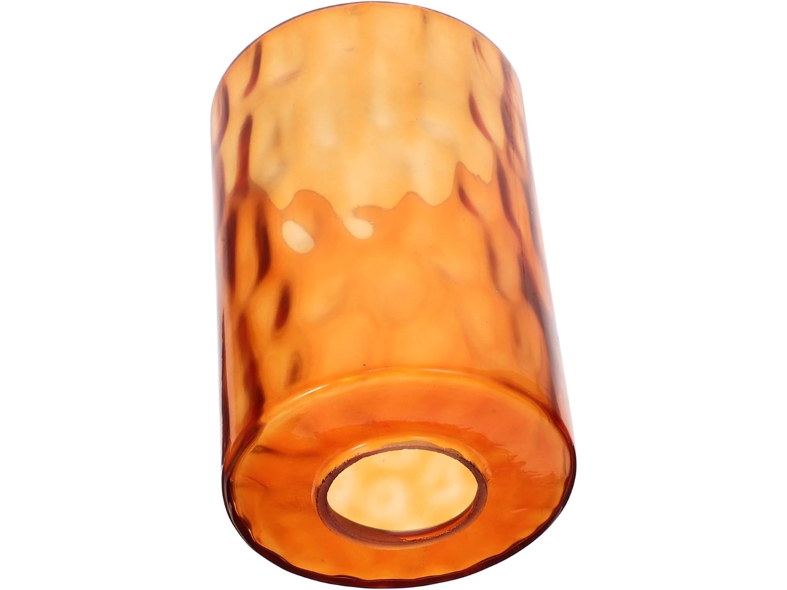 Vidro Decorativo Cilíndrico Transparente Âmbar para Luminárias de Teto e Parede, Compatível com Soquetes. SFUSHOS
