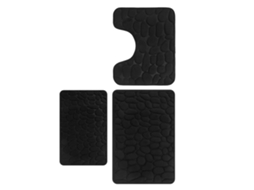 Tapete de Banheiro com Memória de Espuma Macia Anti deslizante Absorvente Seixos 40x60cm Lavável À Máquina