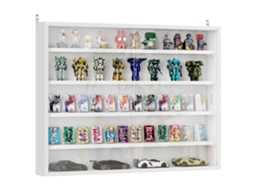 Vitrine de Parede com 4 Prateleiras e 2 Portas, Branco ZACHARY