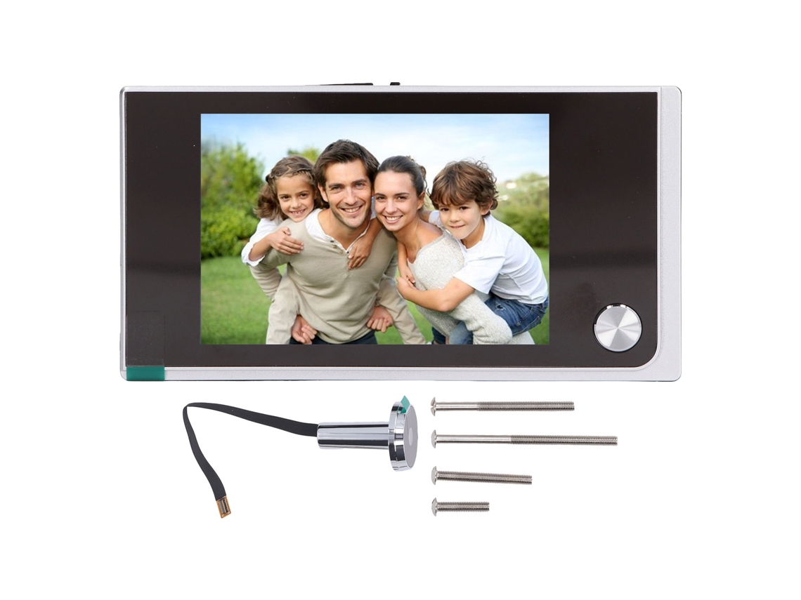 Visor de Porta Digital Lcd 3,5 Polegadas Câmera Monitoramento Ângulo 120 Graus