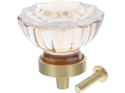 Puxadores De Armário Coheali Vintage Crystal Em Latão Com 1 Parafuso, Puxadores Redondos Para Cômoda E Guarda Roupa