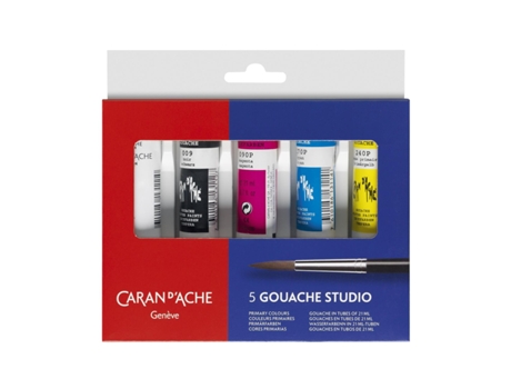 Carand´Ache Guache 3 Cores Primárias + Preto E Branco 21 Ml