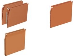 Elba | Suspended File Folder Defi Flex 330mm Centre 15mm Back 230gsm | For Filing Cabinets | Orange With Bar