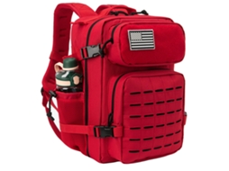 Mochila Tática, Capacidade De 25l, Design Unissex, Vermelho