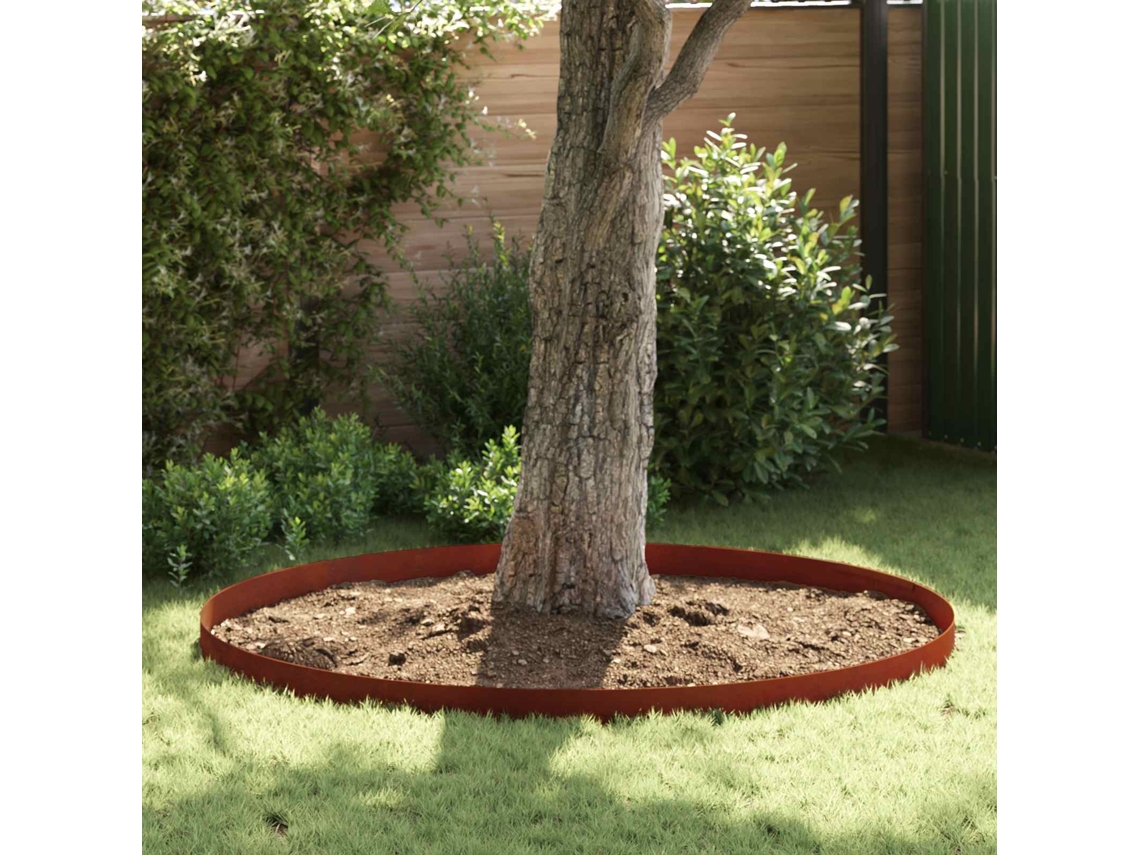 Vidaxl Acabamento Para Gramado 450 X 15 Cm Ferro Enferrujado