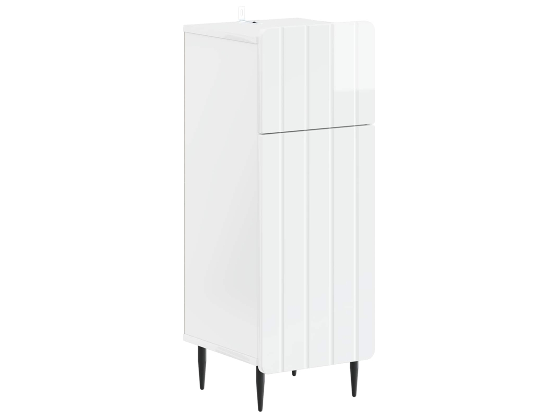 Vidaxl Armário De Armazenamento Para Banheiro Zwolle Branco Brilhante