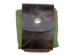 Bolsa Dobrável De Lona Encerada Para Ração, Bolsa De Couro E Lona Para Atividades Ao Ar Livre E Trilhas