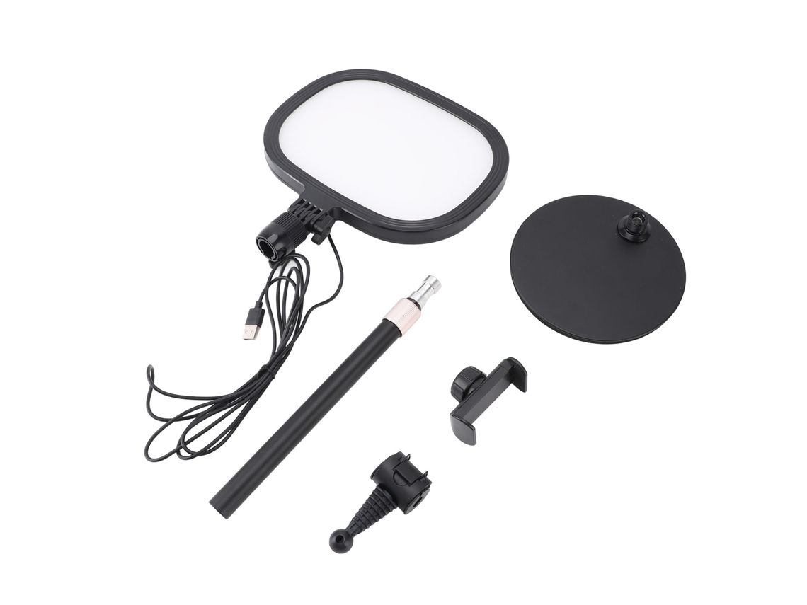 Kit de Iluminação de Mesa para Videoconferência com Suporte e Encaixe para Celular CHABERLU