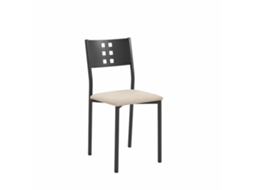 Cadeira de Cozinha Pretazamora 38x86x47cm Domus Fumaça FANMUEBLES