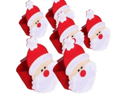 8 Peças De Anéis De Guardanapo De Natal*
