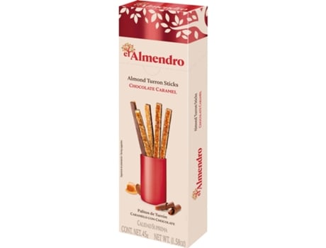 Torrão Chocolate E Caramelo Sticks El Almendro