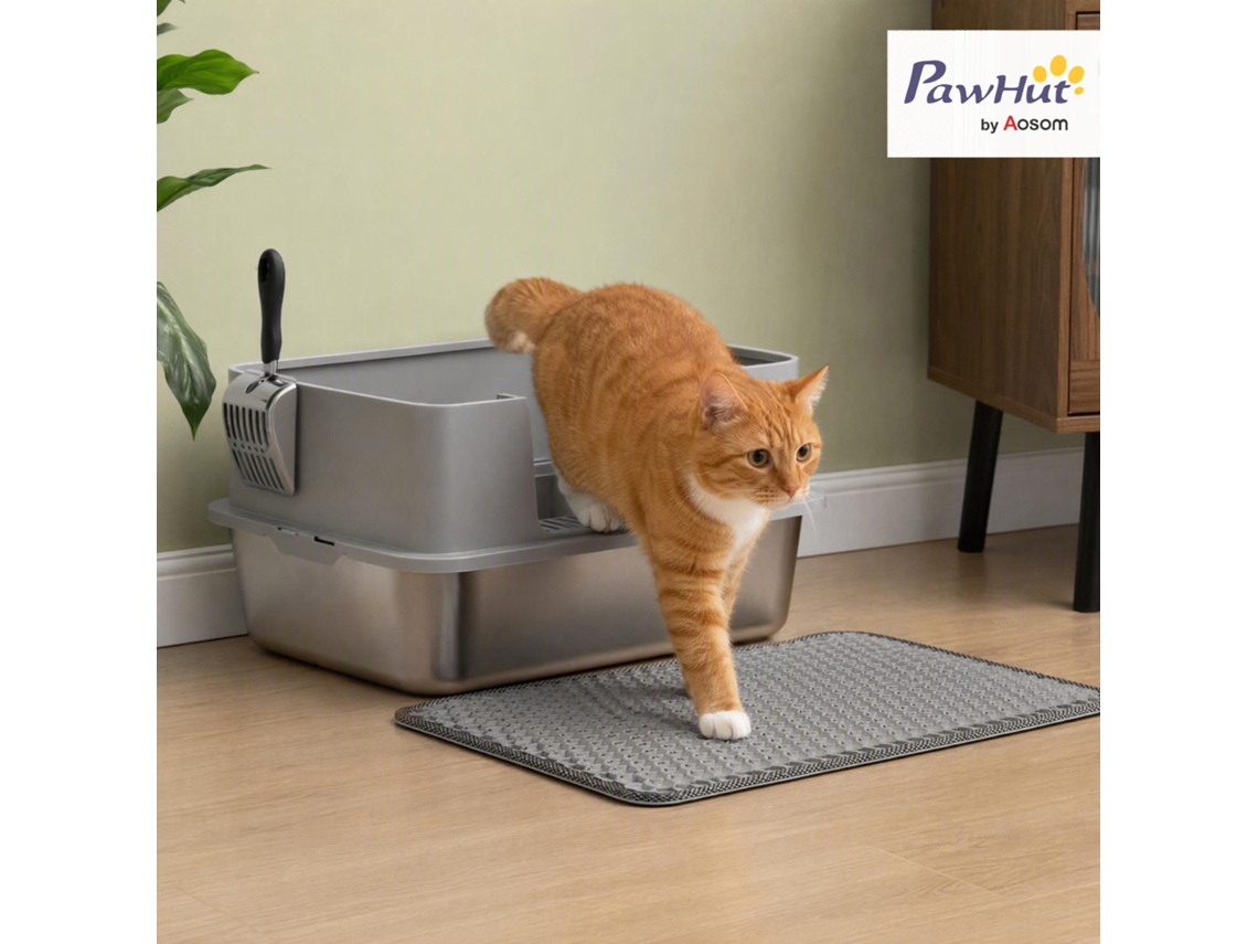 Caixa Para Gato, Acabamento Cinzento, 29,5 X 40,2 X 60,2 Cm
