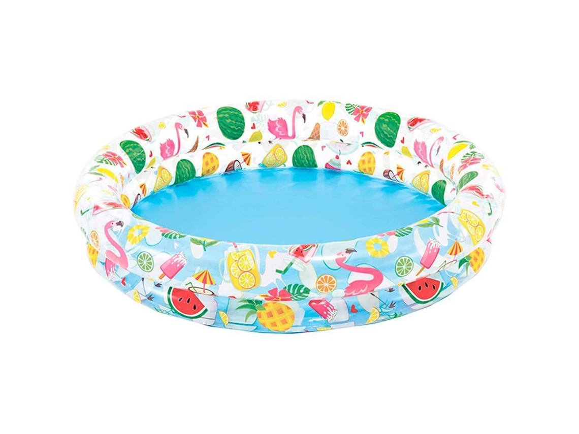Piscina inflável NOVA LINE infantil com 2 anéis estrelas, 48x10 polegadas, cores variadas