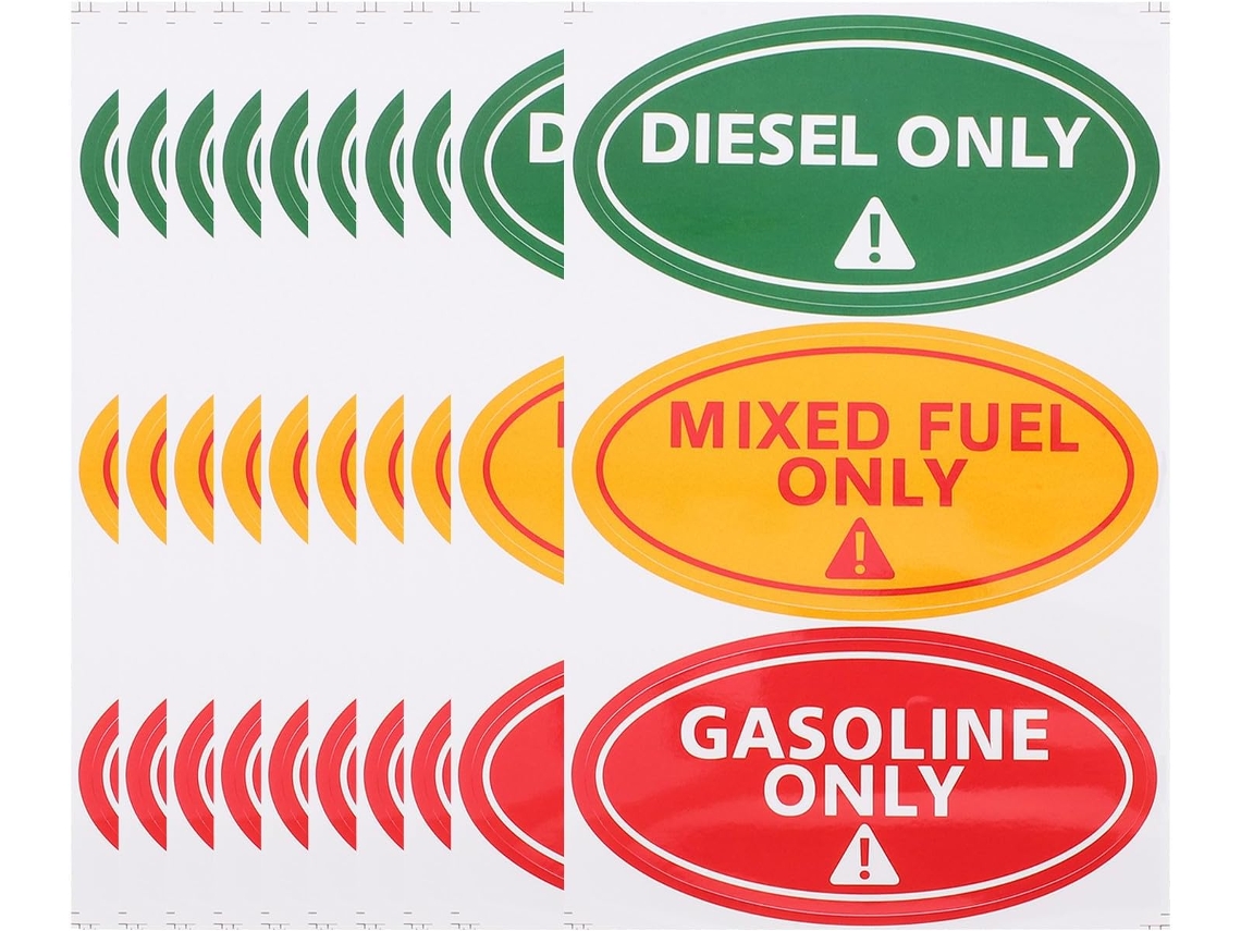 Pacote Com 30 Adesivos De Cobre, "somente Para Gasolina", Etiquetas Práticas.