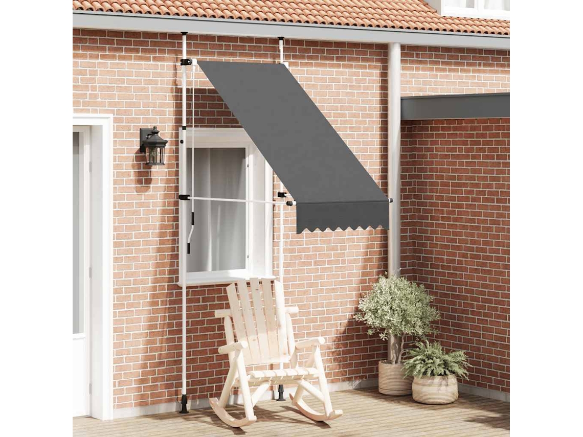 Vidaxl Toldo Retrátil Manual 100 Cm Antracite