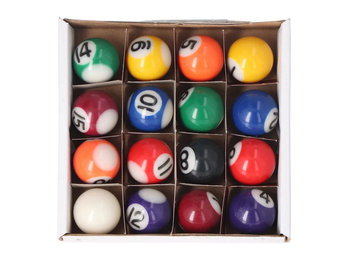 Mali conjunto Completo 16 Bolas Bilhar Mini 25mm Estilo Americano Resina Acessórios Mesa de Sinuca