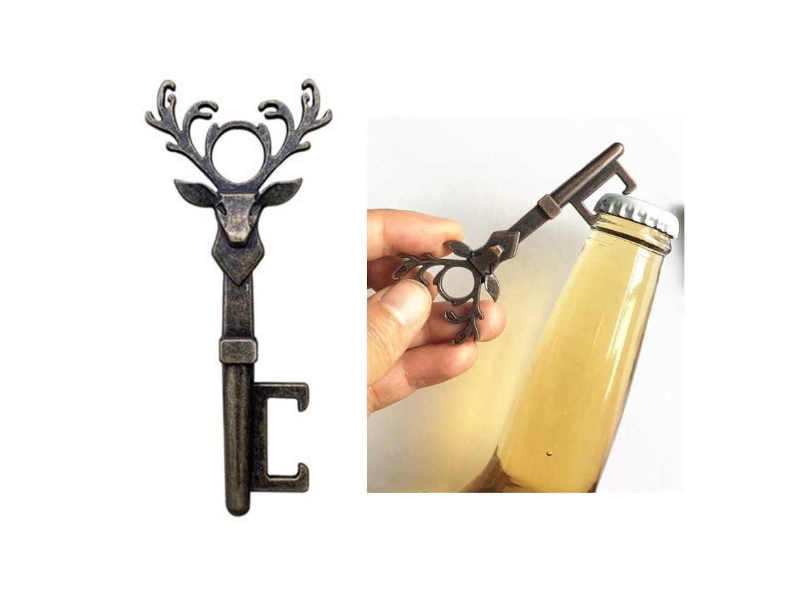 Abre latas Portátil com Cabeça de Cervo | S/MARCA