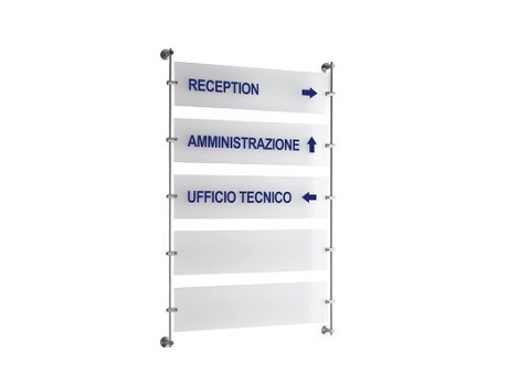 TP001BS Suporte para pôster e suporte de informações Acrílico, Alumínio prateado, Transparente Tecnostyl