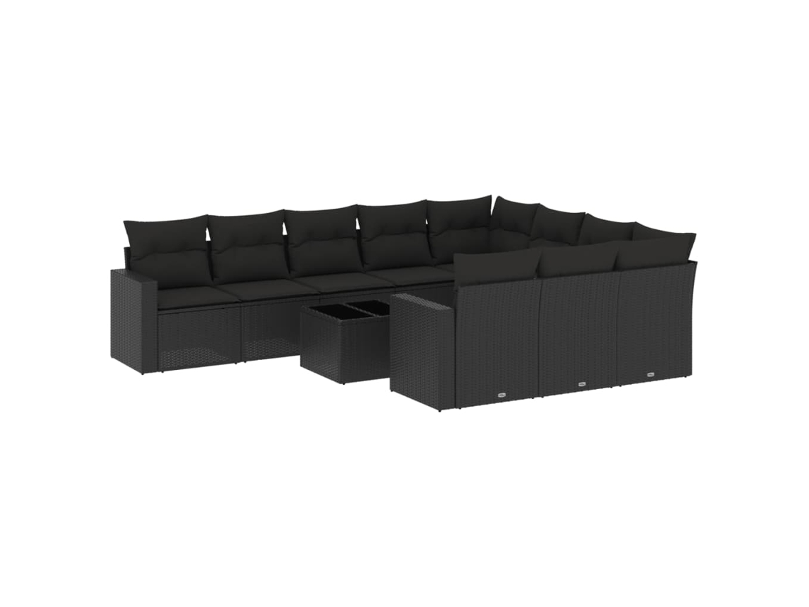 Garden Sofa Set, Garden Sofa Sets Vidaxl Preto Rattan / Vime (n/a)