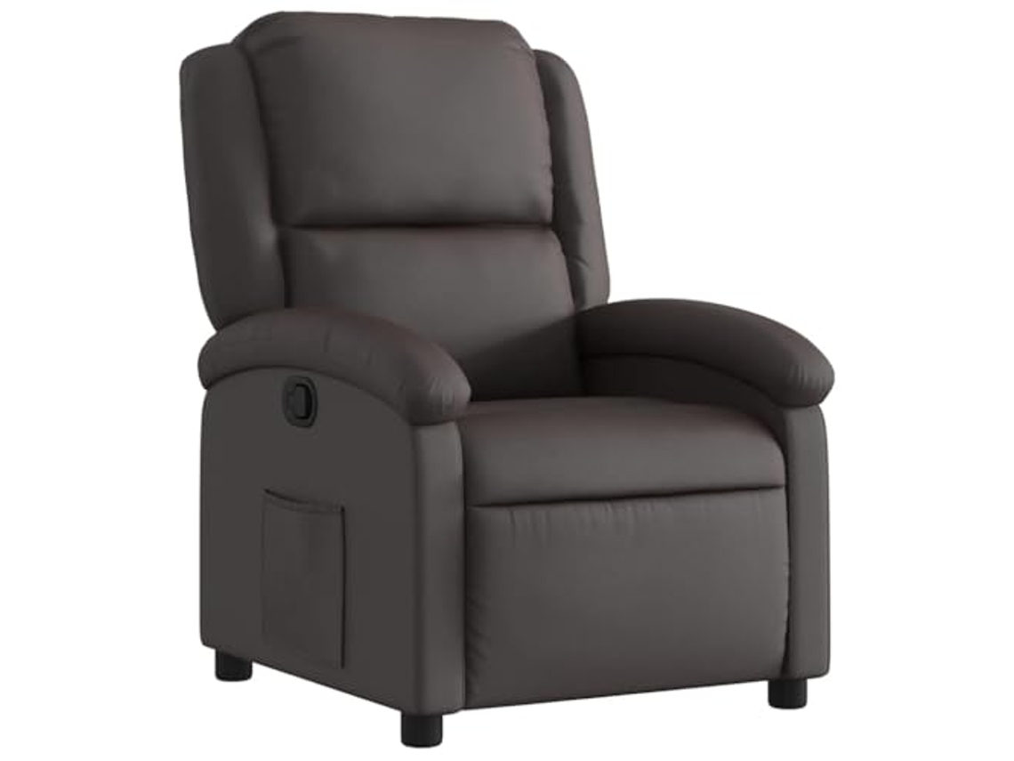 Recliner Chair, Recliner Chairs Vidaxl Marrom Couro