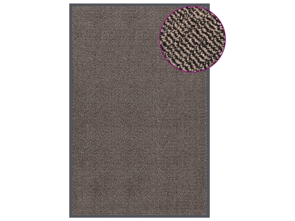 Vidaxl Tapete De Entrada Tufado 120x180 Cm Castanho-escuro