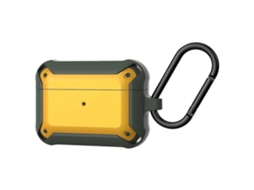 Capa protetora de silicone resistente a impactos, modelo Bumblebee Armor, para fones de ouvido sem fio AirPods Pro. GIECY