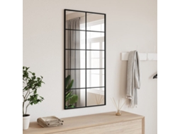 Vidaxl Espelho De Parede Retangular 50x100 Cm Ferro Preto