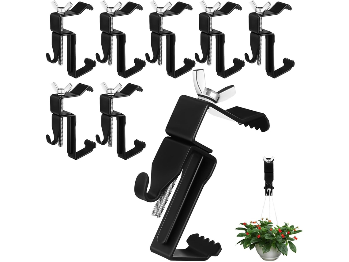 Inoomp Suportes de Parede Ajustáveis para Tijolos, Kit de 8 Peças, Ganchos de Metal para Pendurar Decorações Ejardim, CHABERLU