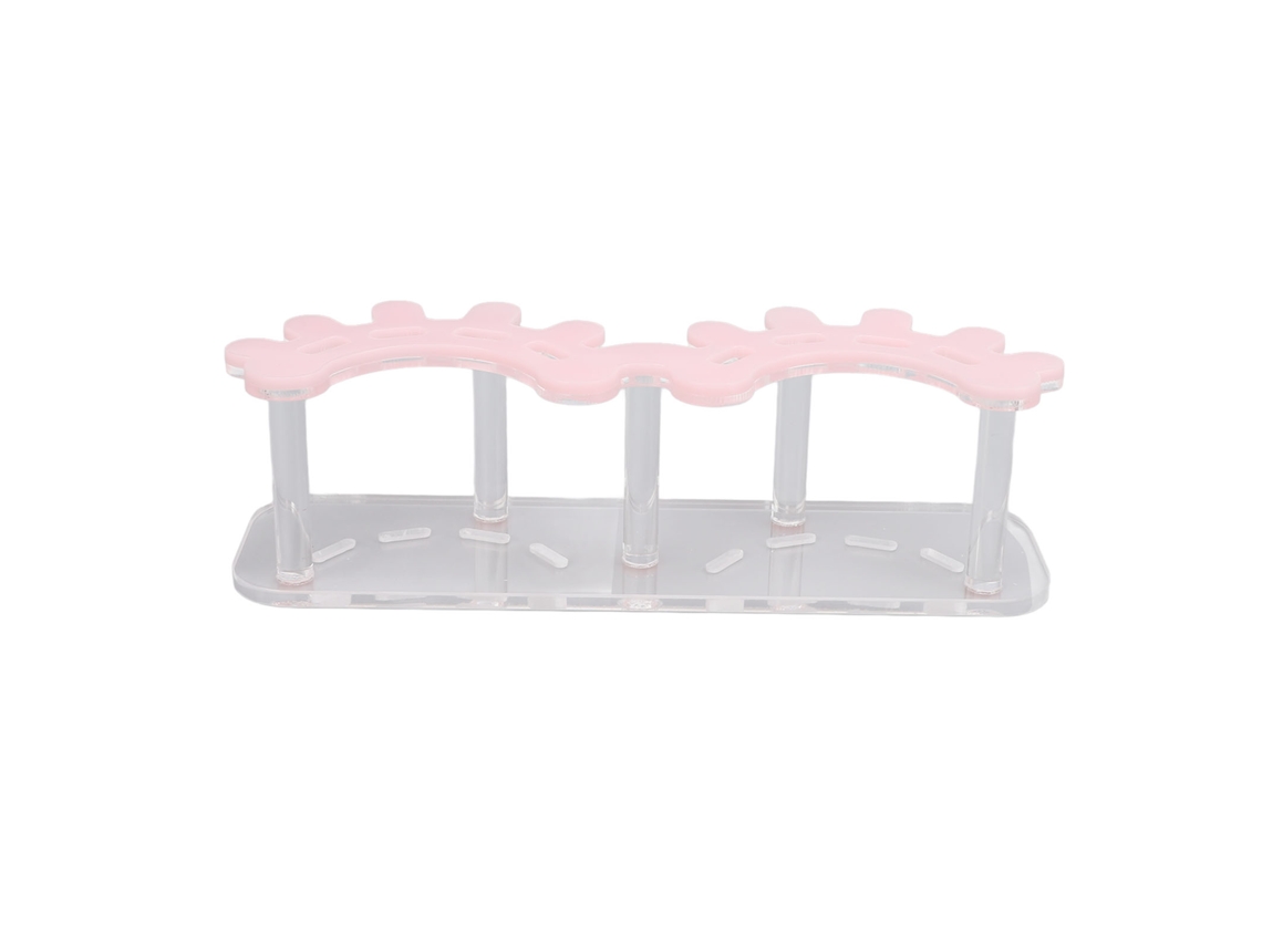 Suporte Para Pinças De Cílios Com 8 Buracos Rosa Plástico Espessado Para Salão De Beleza Extensão De Cílios