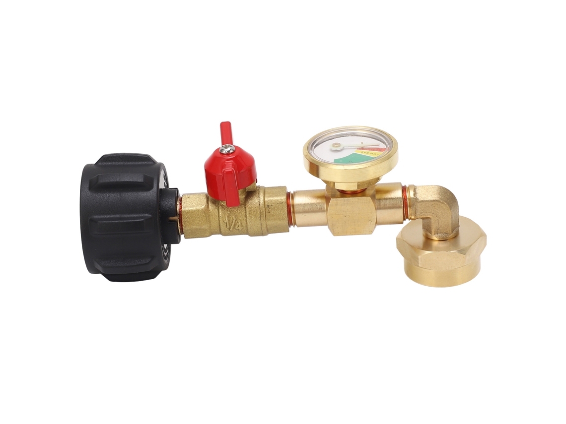 Adaptador De Recarga De Propano Com Manômetro
