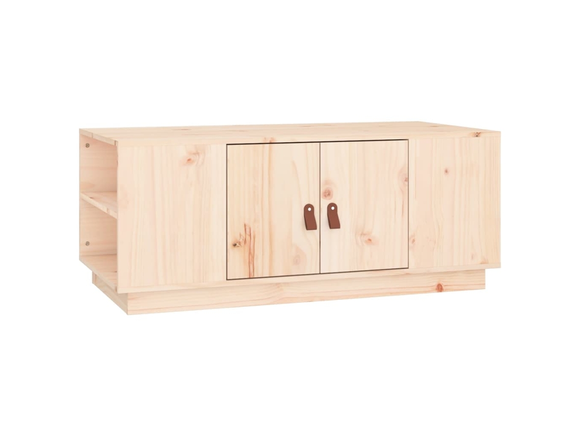Conjunto 1 Mesa De Centro Vidaxl Marrom Madeira De Pinho Maciça (100 X 50 X 41 Cm)