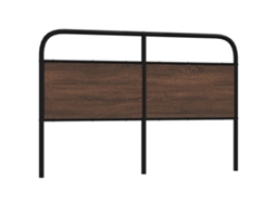 Vidaxl Cabeceira De Substituição 150cm Derivados Madeira/aço Carvalho Castanho