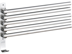 Suporte De Toalhas Para Banheiro E Cozinha, 5 Barras, Aço Inoxidável, Para Montagem Na Parede, Com Ganchos, Design