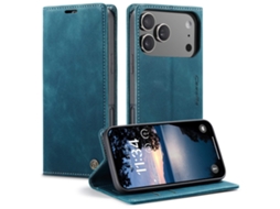 Capa Carteira Caseme Compatível Com Iphone 17 Pro - Azul