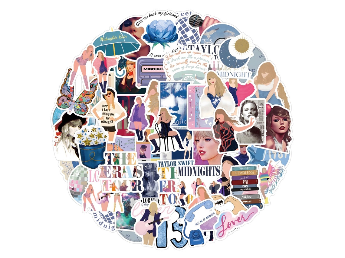 100 Adesivos Impermeáveis da Taylor Swift Para Malas, Skates E Decoração Diy Presente Perfeito Para Fãs Aquaforge