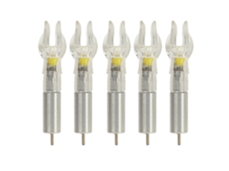 5pcs Ponteiras Luminosas Led De Plástico Fácil Instalação Para Flechas De 6.2mm Diâmetro Interno Com Bateria Amarelo