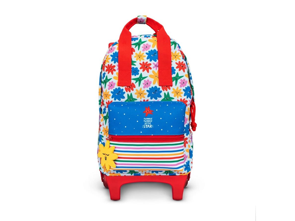 FIRMO Mochila Trolley Little Star Poliéster Reciclado Rpet 33 X 23 X 10 Cm Azul e Vermelho