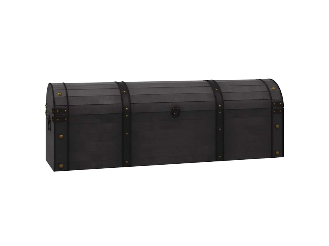 Conjunto 1 Arca Vidaxl Preto Madeira (120 X 30 X 40 Cm)
