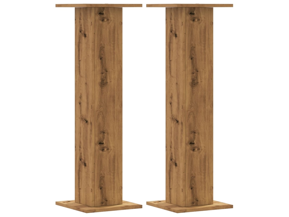 Conjunto 2 Suporte para plantas VIDAXL Marrom Madeira processada (30x30x95 cm)