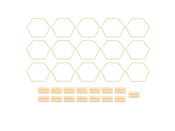 Laxiscreed Jogo De 15 Grinaldas Floresta Com Aros Hexagonais Para Decoração De Casamento Gold