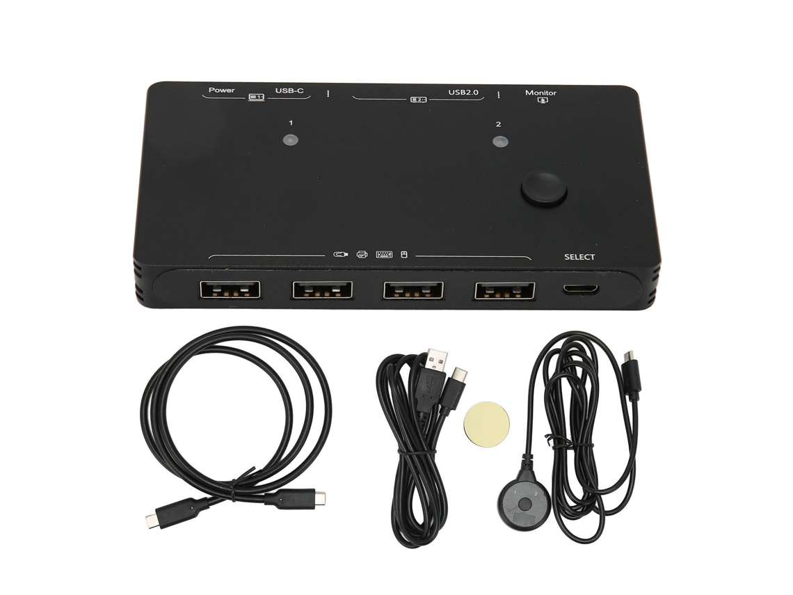 Switch Kvm 2 em 1 LAXISCREED Hdmi+type c