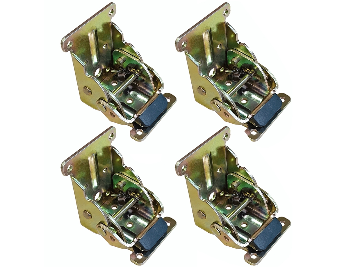 4 Peças de Dobráveis Dobradiças para Pernas de Mesa 90 Graus com Travamento Automático, Dobráveis Ocultas para Mesas e Cadeiras Extensíveis