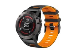 Bracelete Pioneer para Garmin Forerunner 945 Preto e Laranja