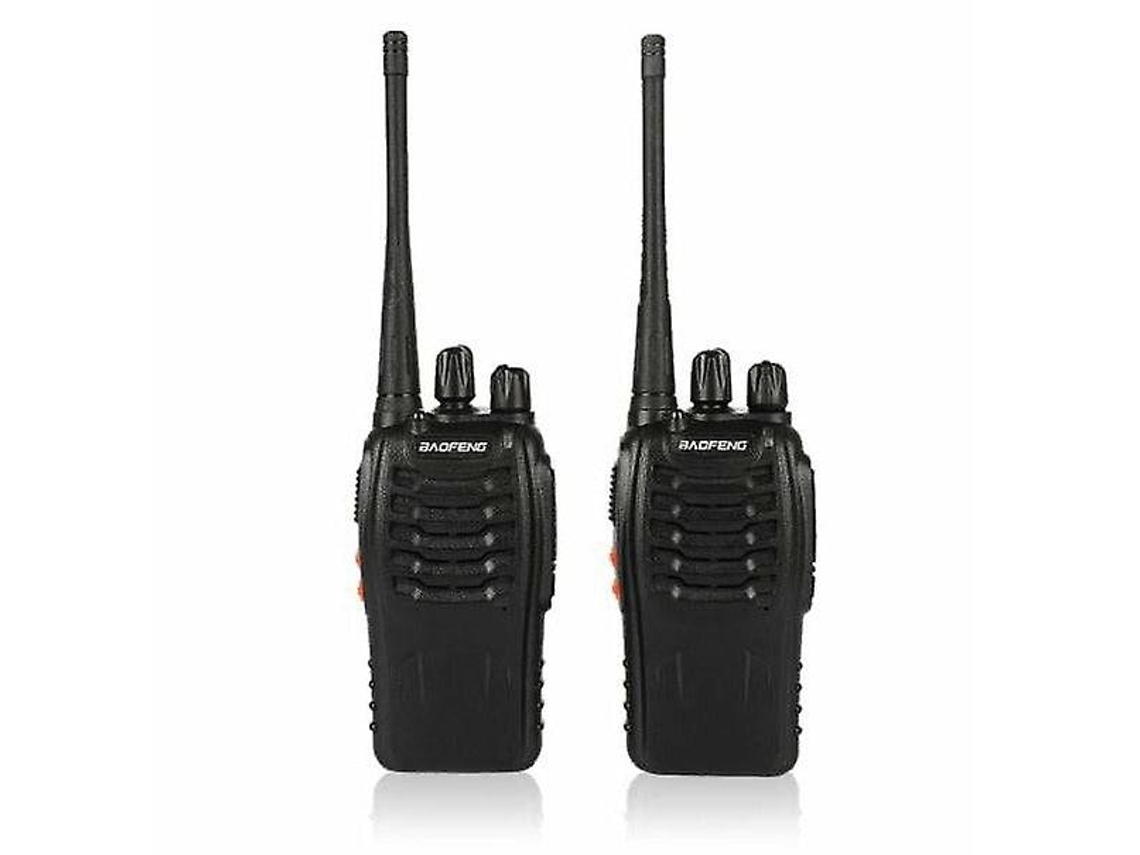 2x Walkie Talkie Bf 888s Rádio Portátil Bidirecional 5w Uhf 400 470mhz Recarregável Wellngs Brilvibera