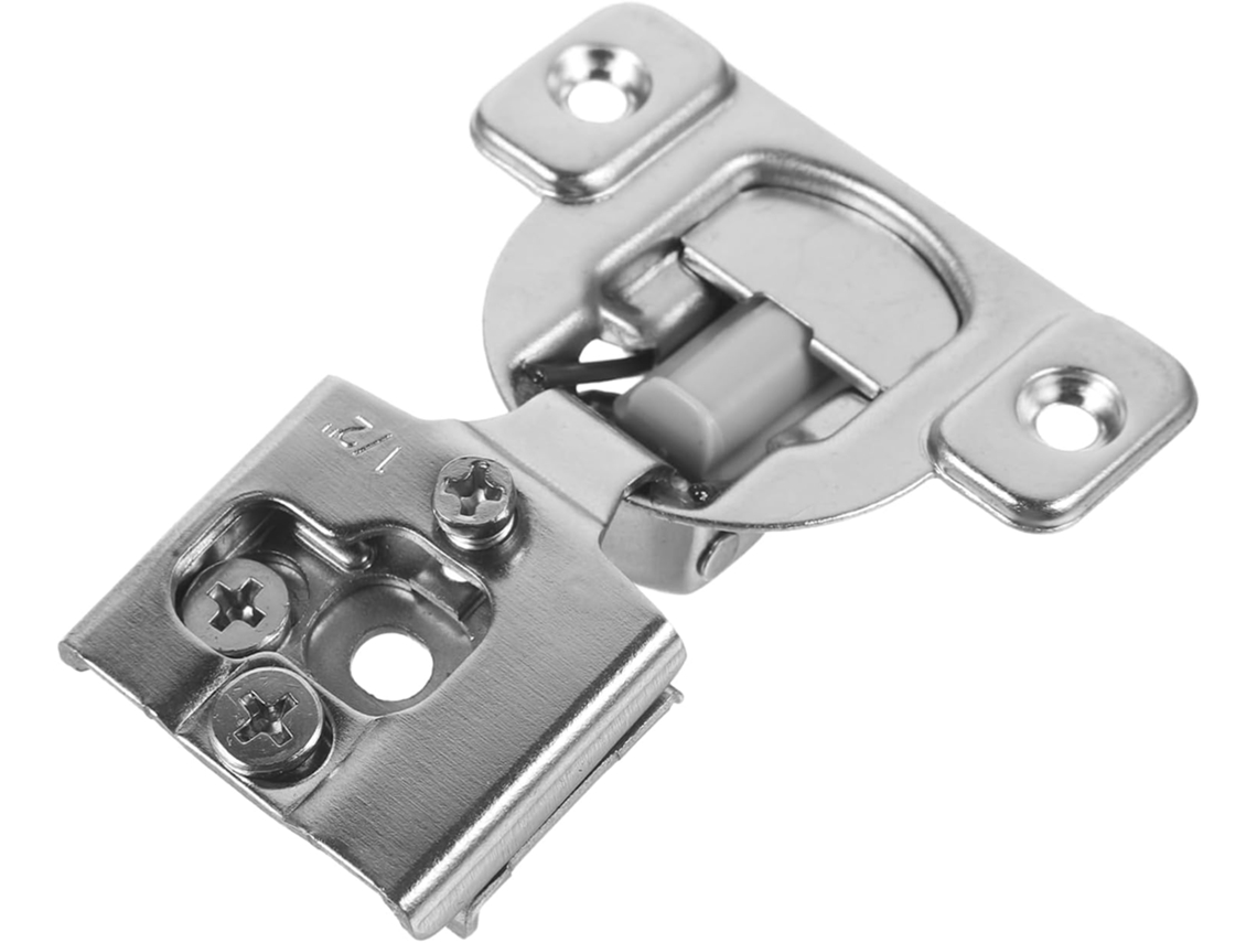 Dobradiça De Aço Inoxidável Para Armário, 1/2 Polegada, Com